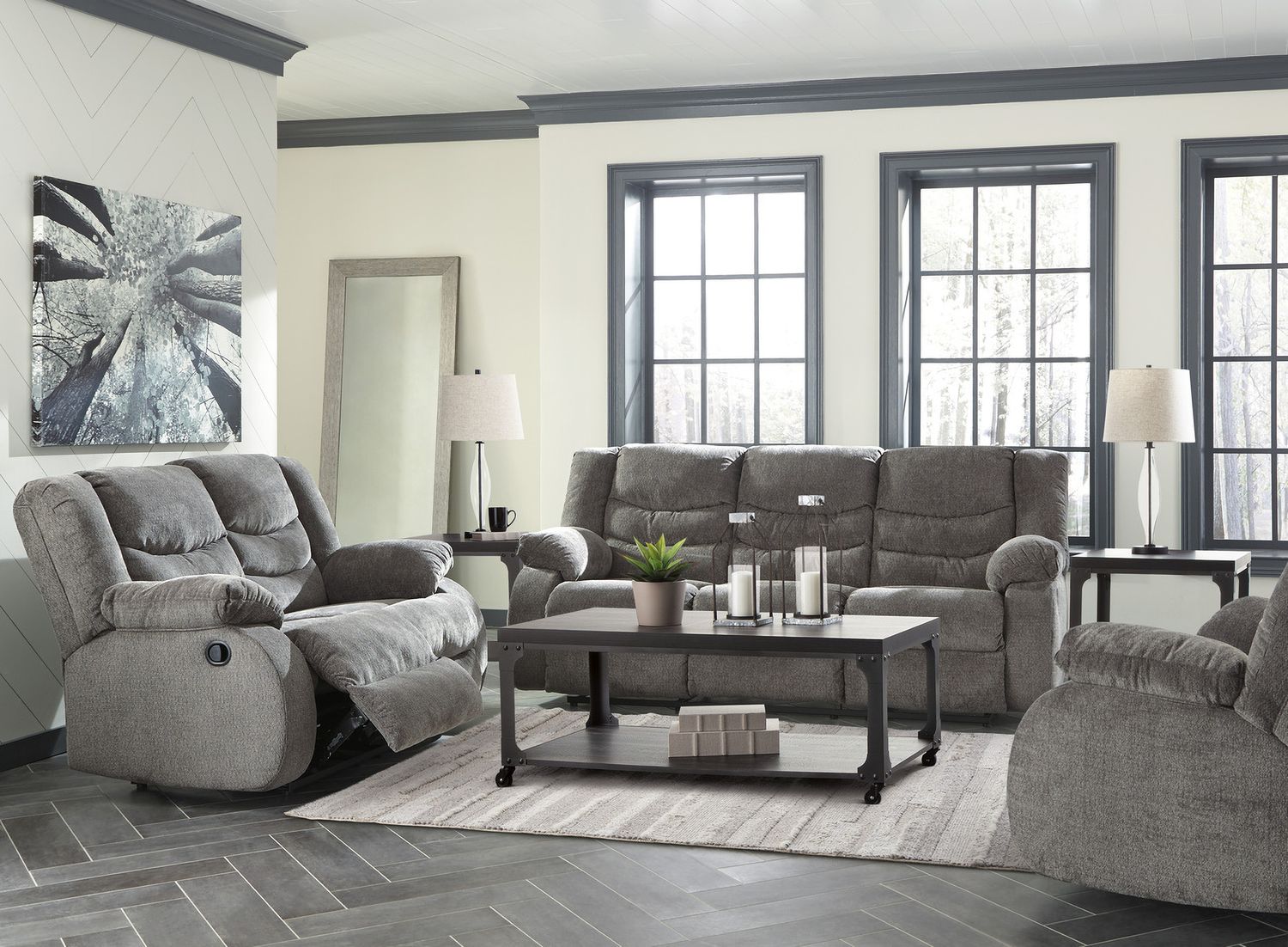 Tulen Reclining Sofa In Gray 9860688