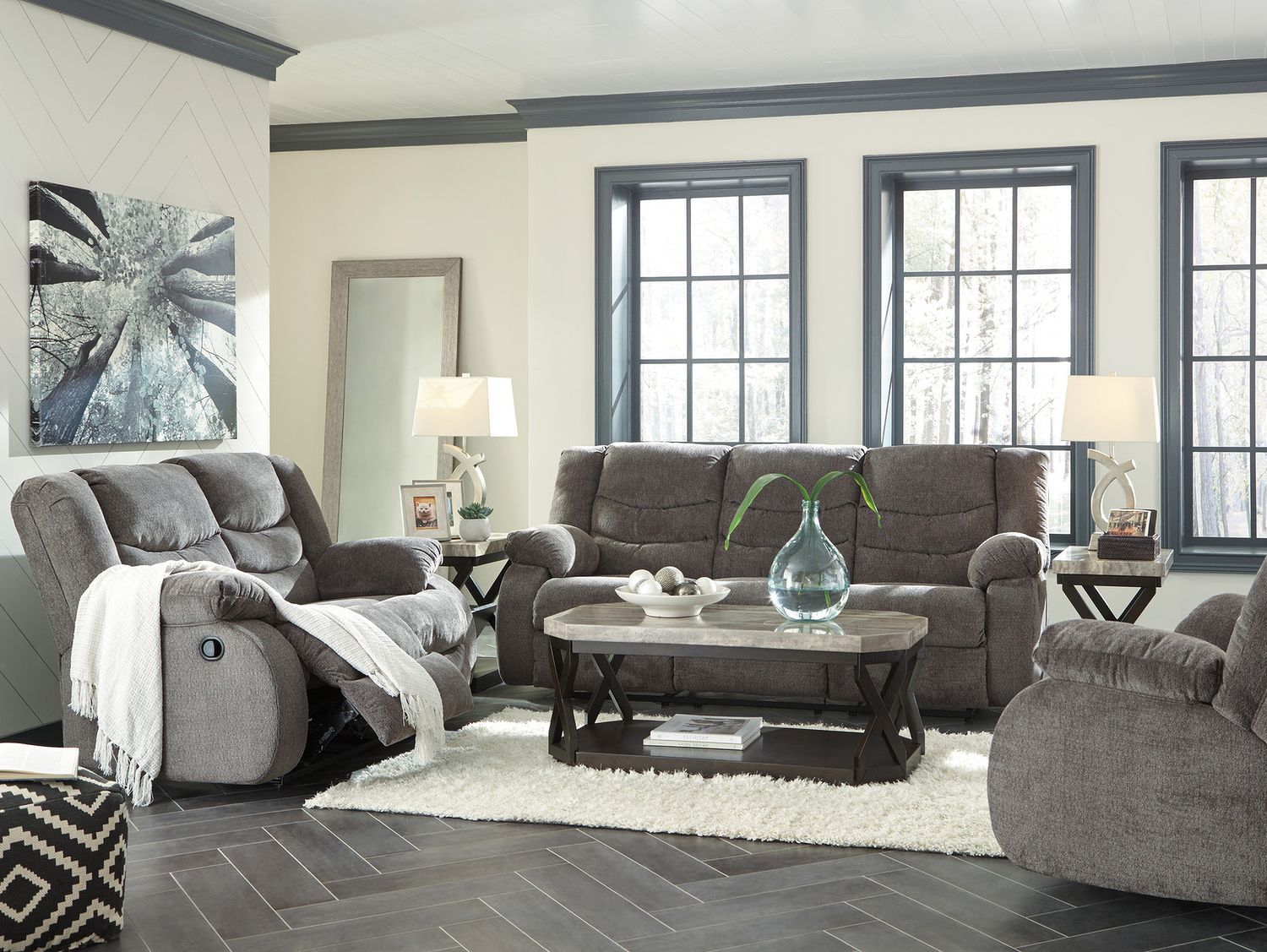 Tulen Reclining Sofa In Gray 9860688