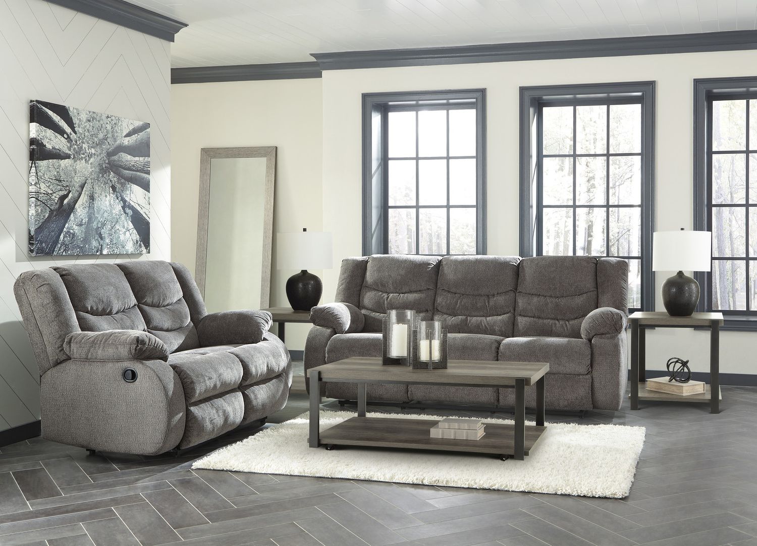 Tulen Reclining Sofa In Gray 9860688