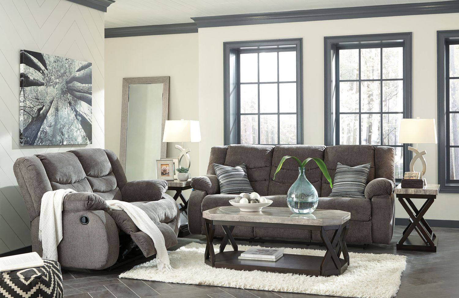 Tulen Reclining Sofa In Gray 9860688