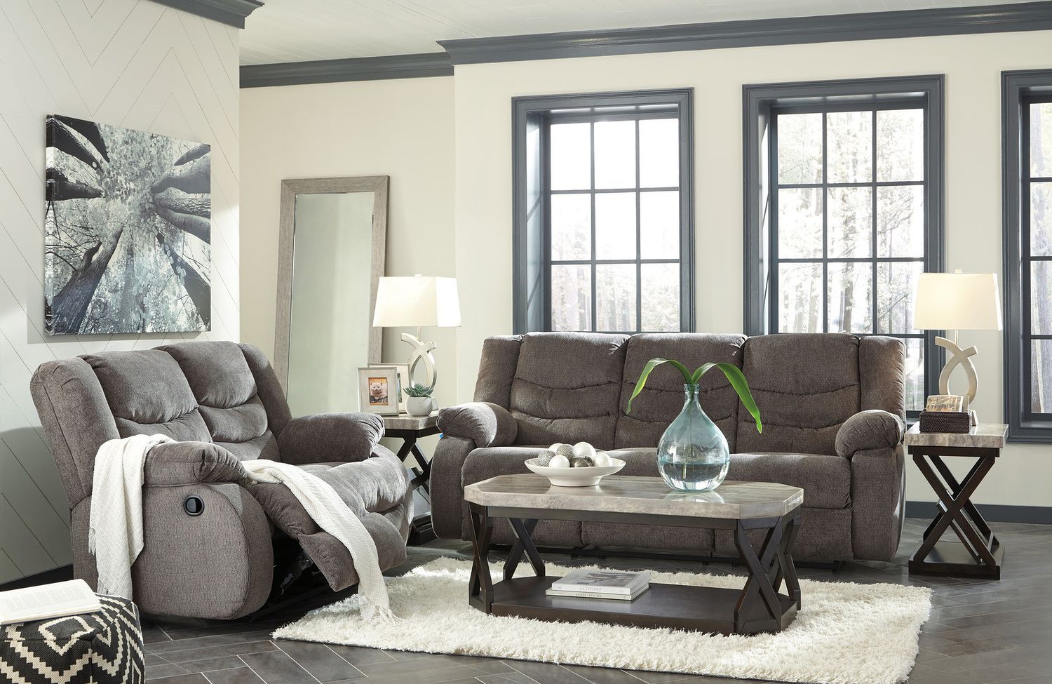 Tulen Reclining Sofa In Gray 9860688