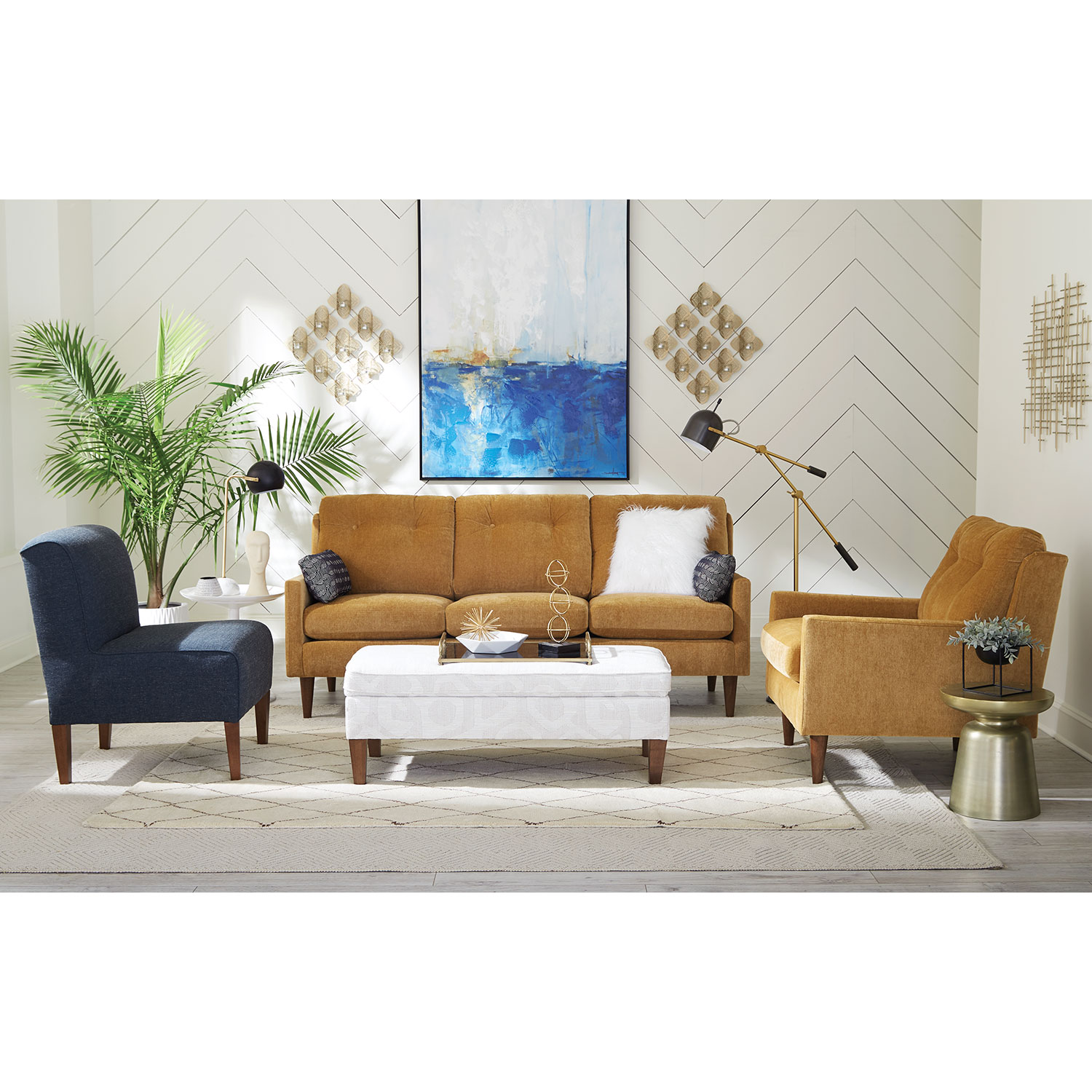 Peony Storage - Bench Ottoman - 9910R 9910R