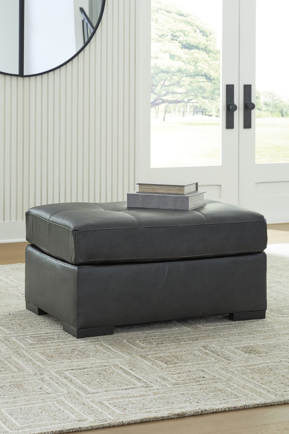 Brindley Pier Oversized Accent Ottoman In Fog 9950308