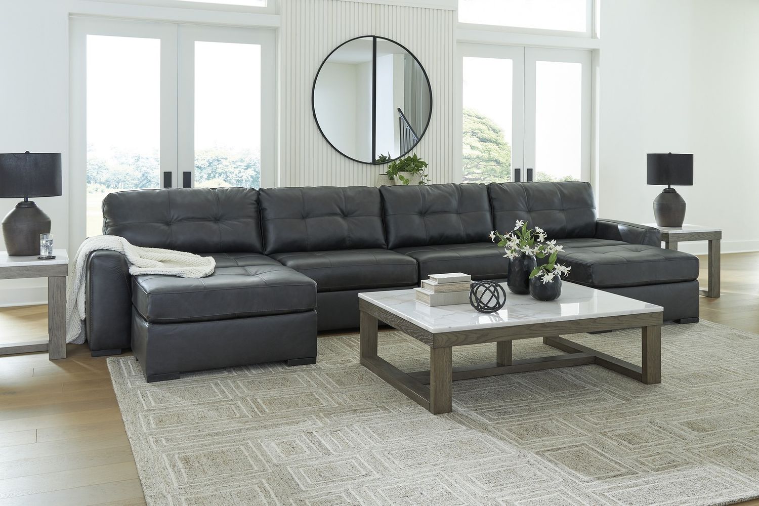 Brindley Pier Oversized Accent Ottoman In Fog 9950308
