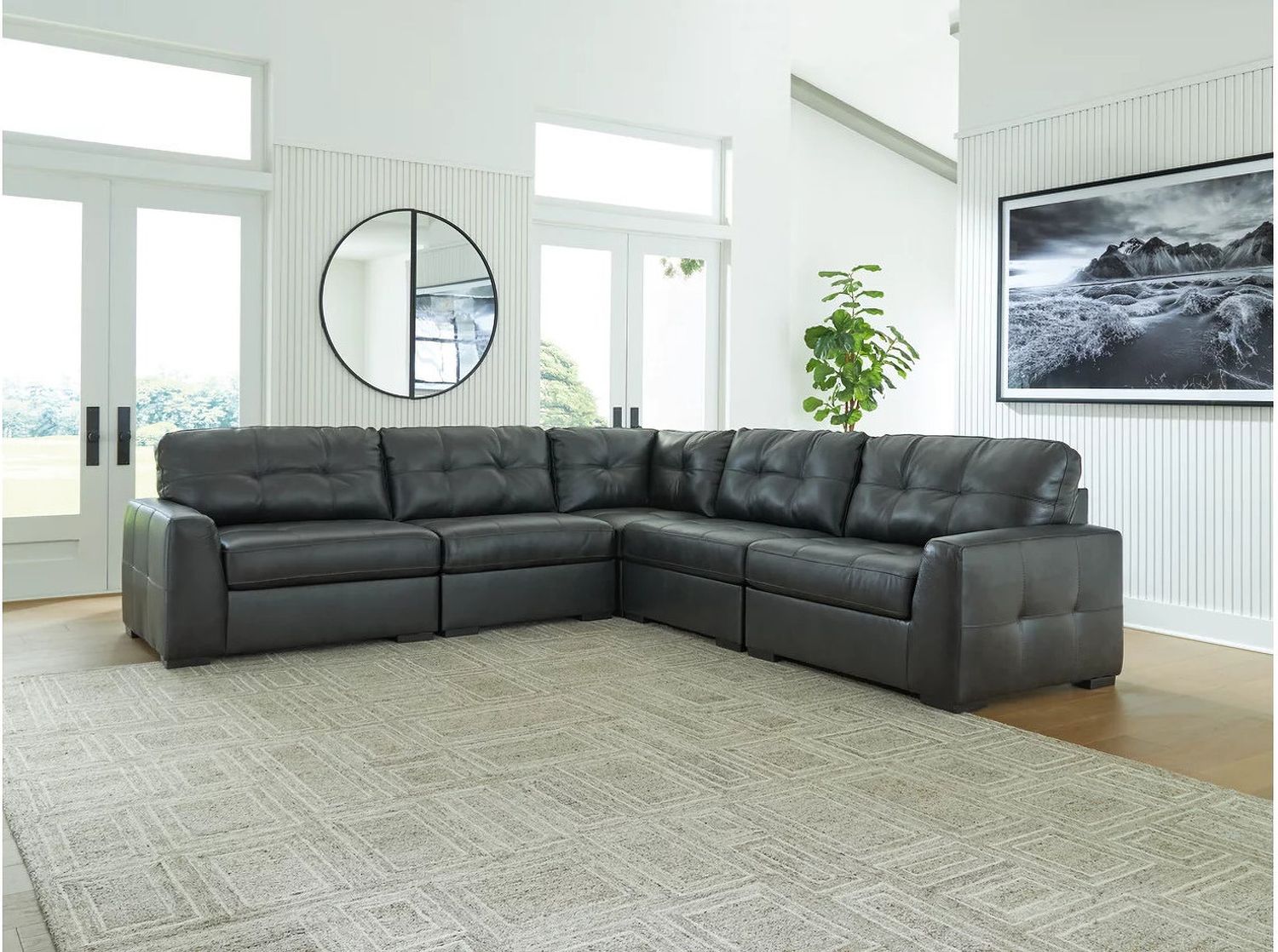 Brindley Pier 5-Piece Sectional In Fog 99503S3