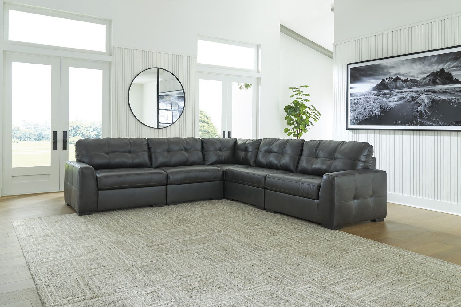 Brindley Pier 5-Piece Sectional In Fog 99503S3