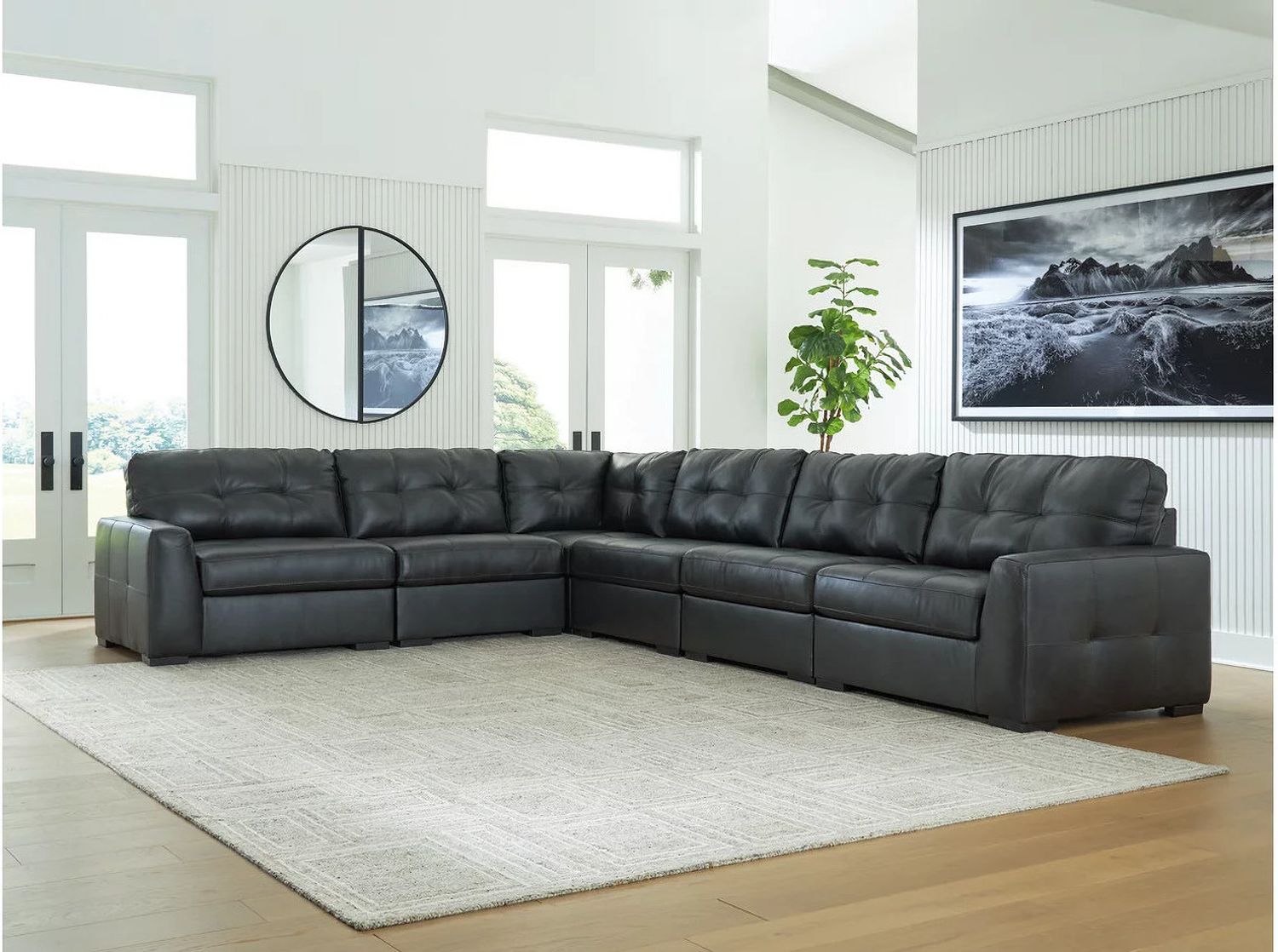 Brindley Pier 6-Piece Sectional In Fog 99503S5