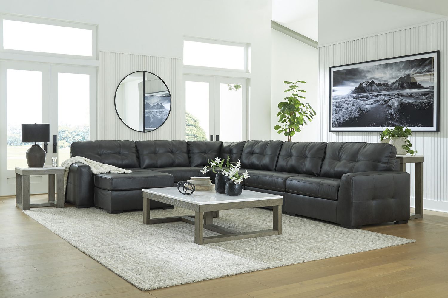 Brindley Pier 6-Piece Sectional In Fog 99503S5