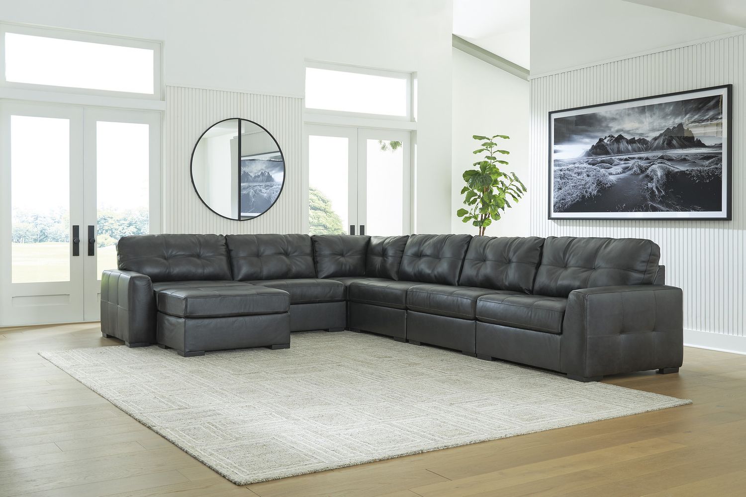 Brindley Pier 6-Piece Sectional In Fog 99503S5