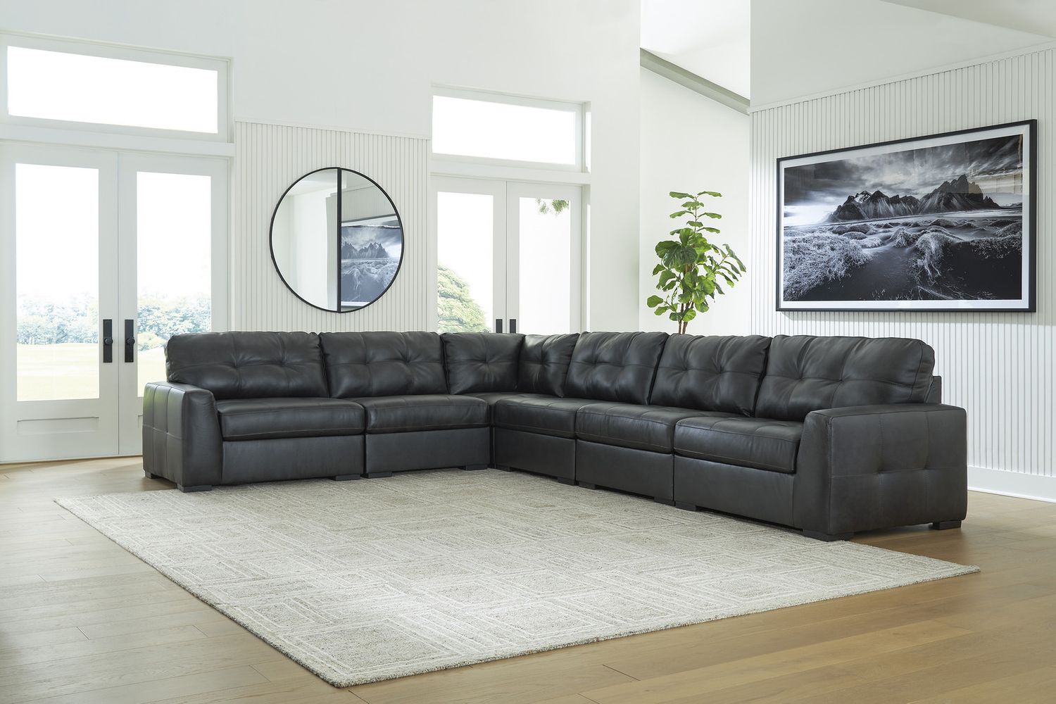 Brindley Pier 6-Piece Sectional In Fog 99503S5