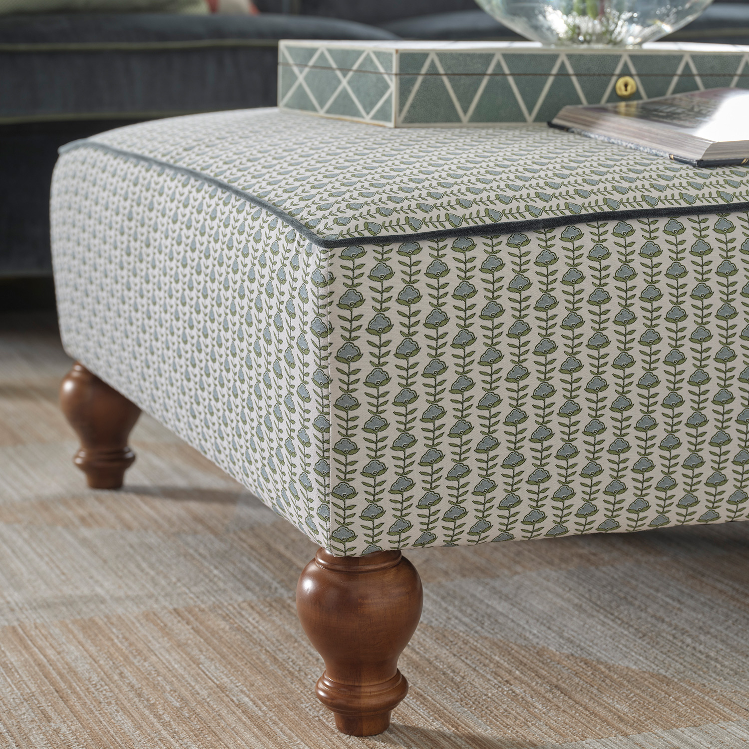 Renelle - Cocktail Ottoman - Dark Walnut - 9990DW 9990DW