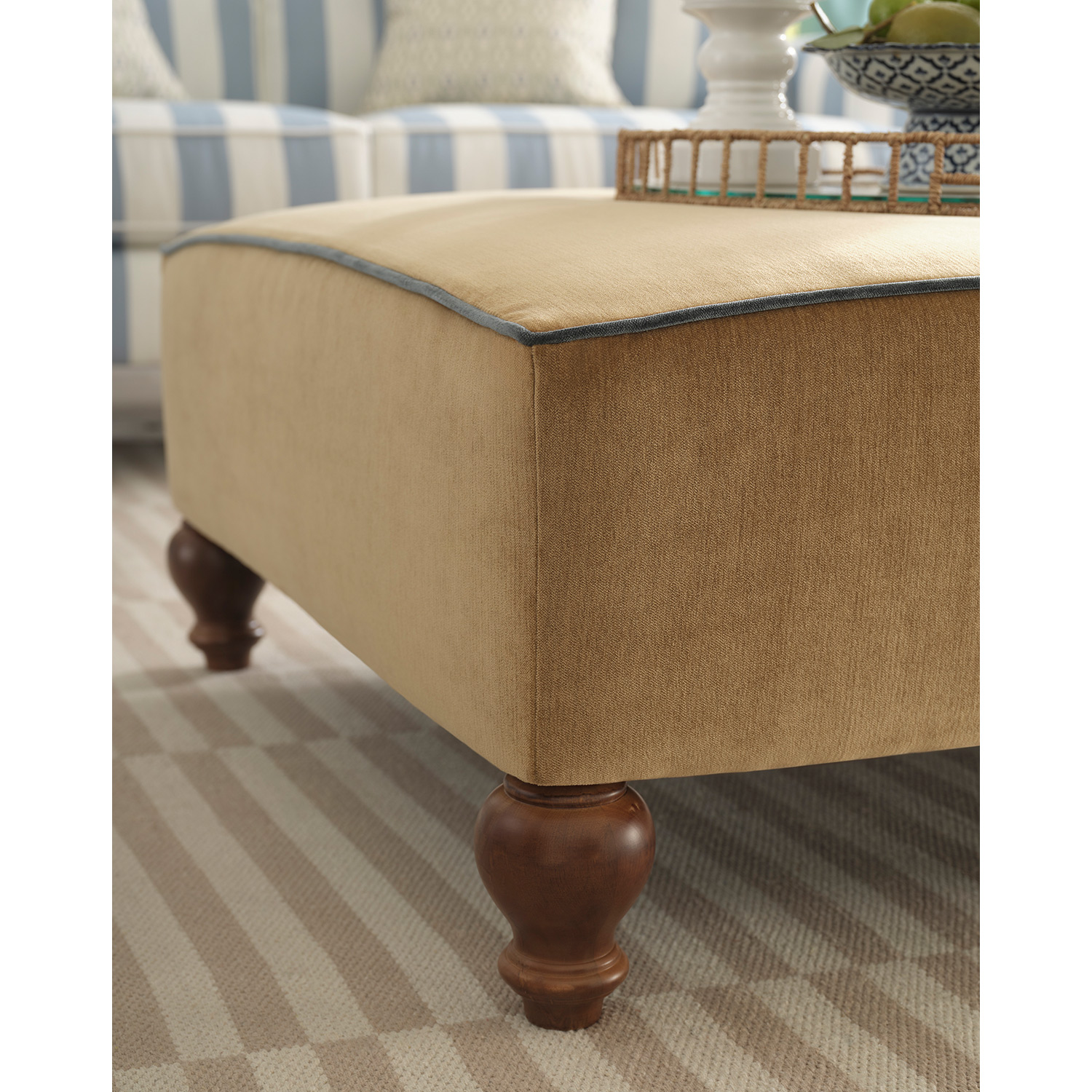 Renelle - Cocktail Ottoman - Dark Walnut - 9990DW 9990DW