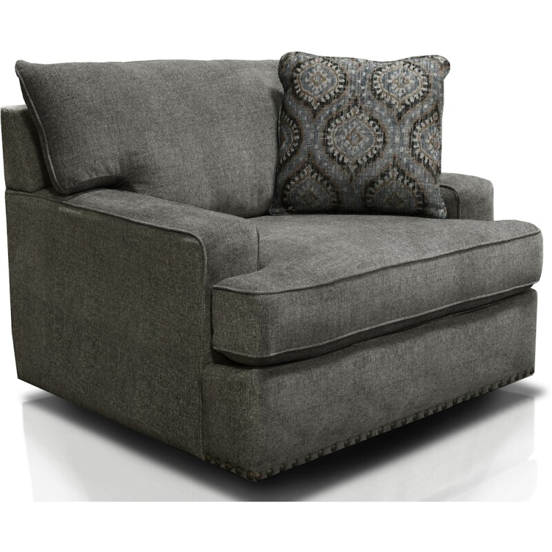 Emerson Swivel Chair With Nails 9E0069N