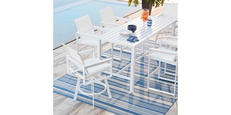 Bonavista Outdoor Rectangle Bar & Counter Dining Table A019BDTGRA