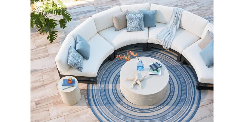 Bonavista Outdoor Curved Armless Sectional A021K454O12718SLOUNGEGRA