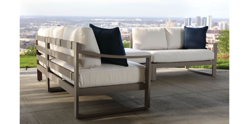 Bonavista Outdoor Track Arm Sectional A021LSECT3O12719SLOUNGEGRA