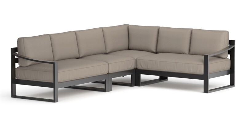 Bonavista Outdoor Slope Arm Sectional A023LSECT4O12719SLOUNGEGRA