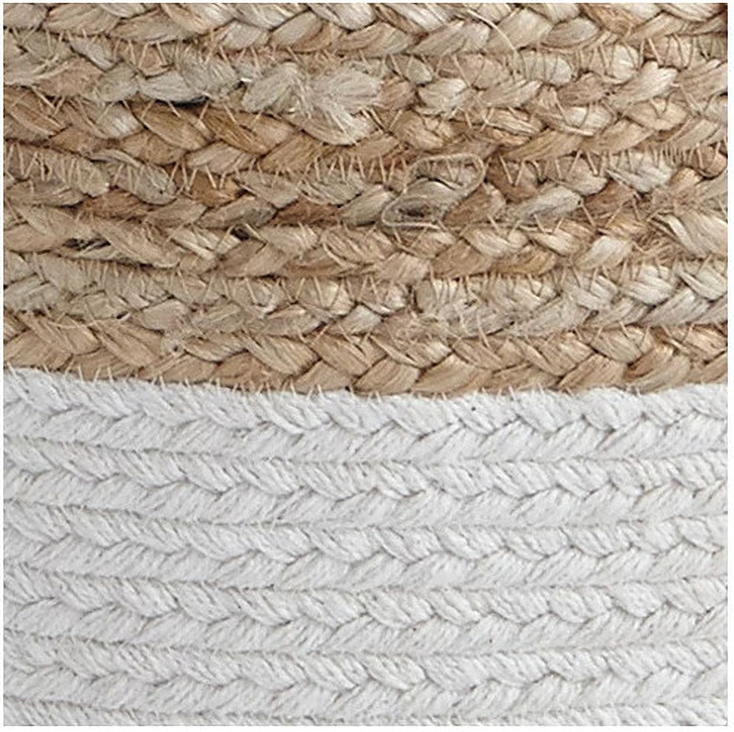Sweed Valley Natural And White Pouf A1000420