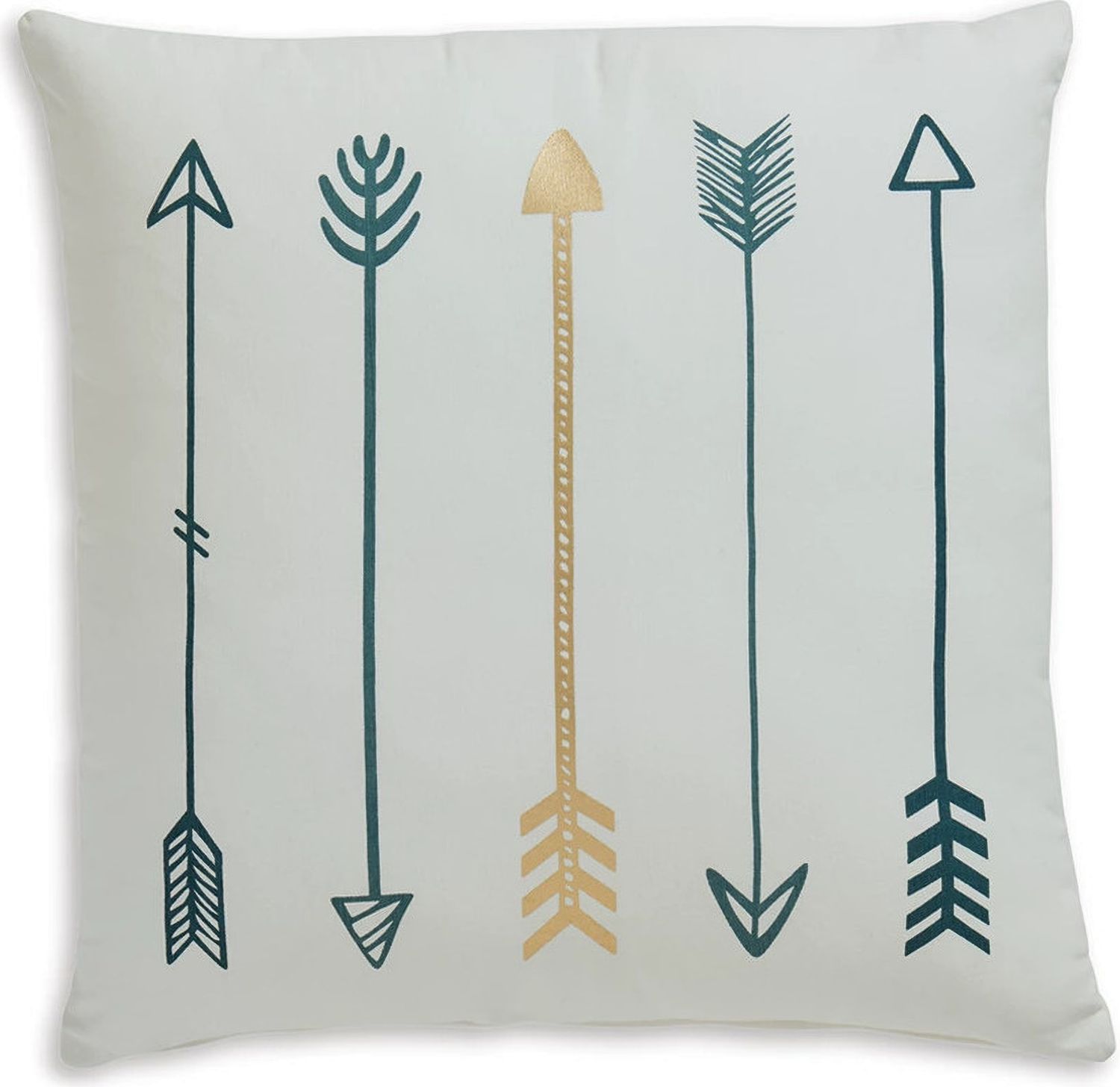 Gyldan White/Teal/Gold Pillow Set of 4 A1000994
