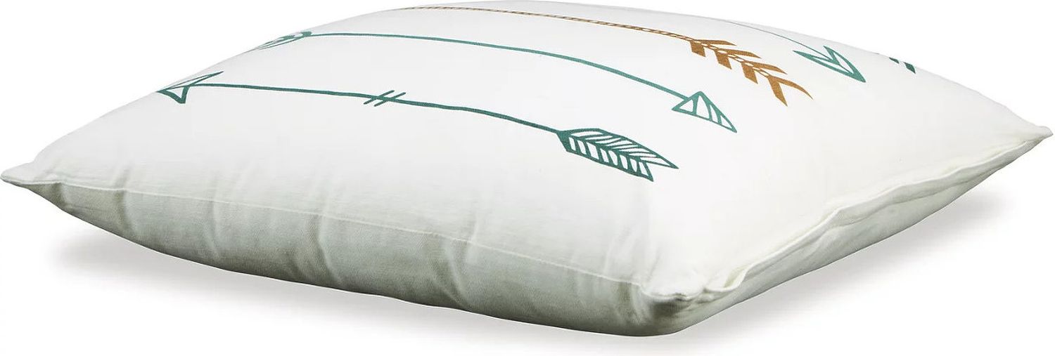 Gyldan White And Teal And Gold Pillow A1000994P
