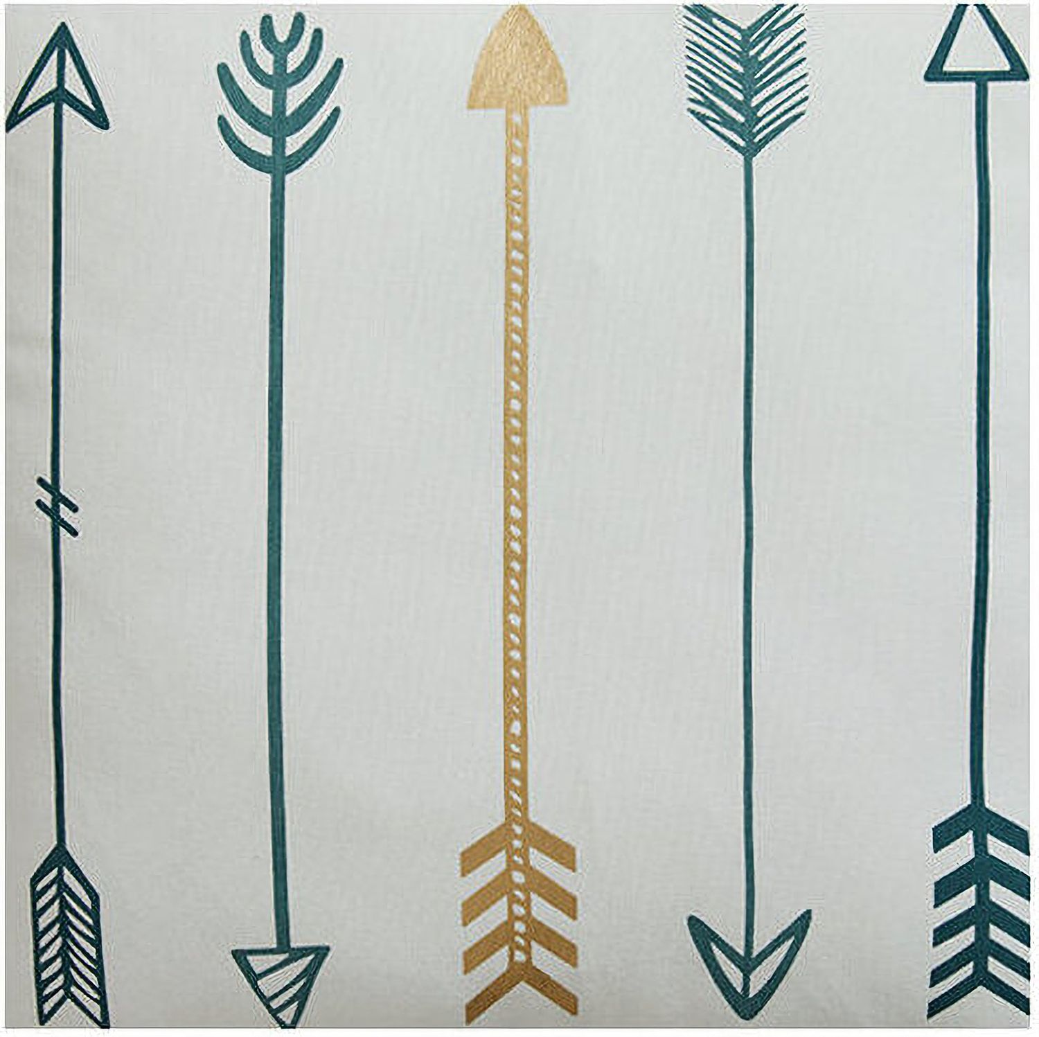 Gyldan White And Teal And Gold Pillow A1000994P