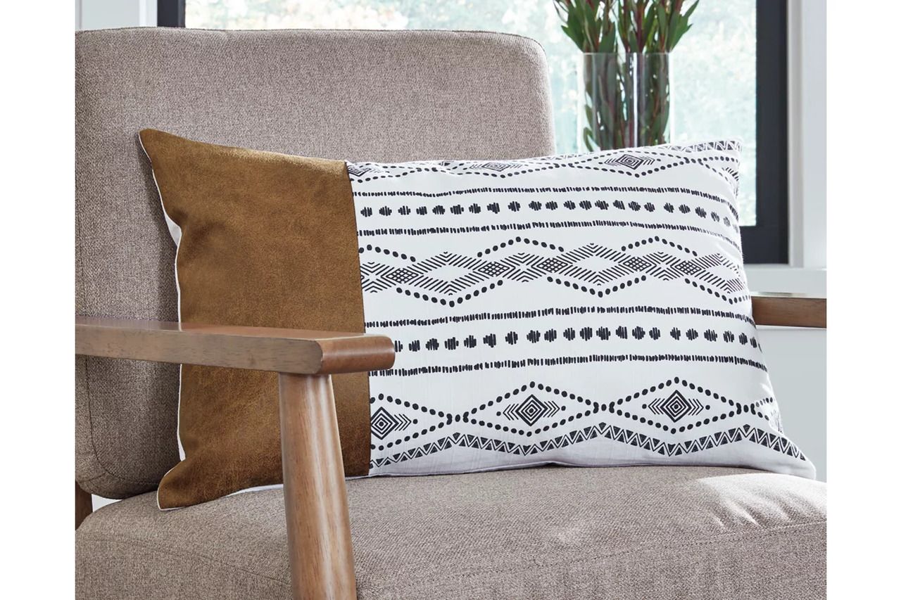 Lanston Caramel And Black And White Pillow A1000997P