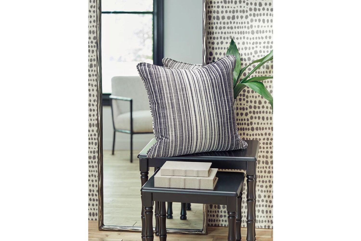 Chadby Next-Gen Nuvella Pillow In Black And White And Grey A1001033P