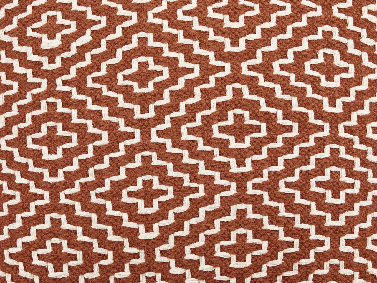 Brynnsen Pouf In Ivory and Rust A1001056