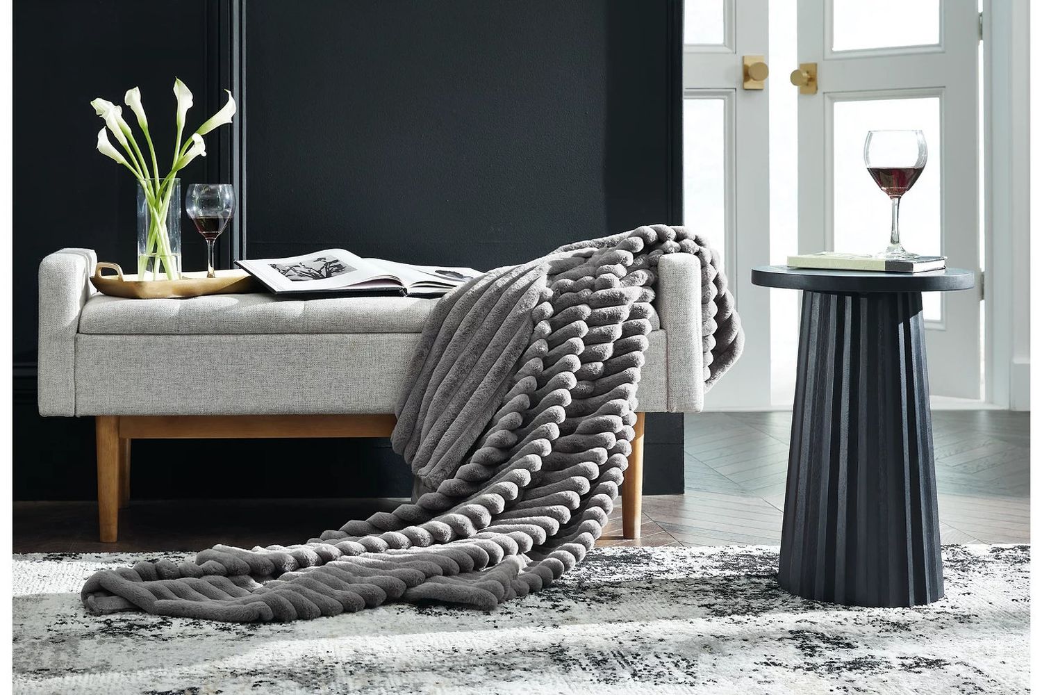 Alsonwell Throw Set of 3 In Gray A1001081