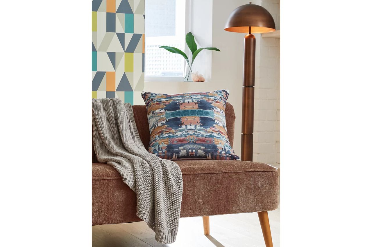 Kennick Pillow Set of 4 In Blue and Yellow A1001092