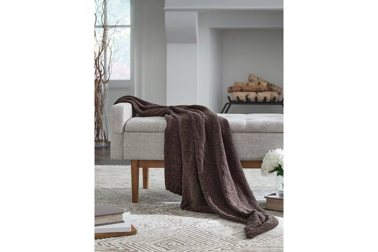 Anawood Throw Set of 3 In Brown A1001098