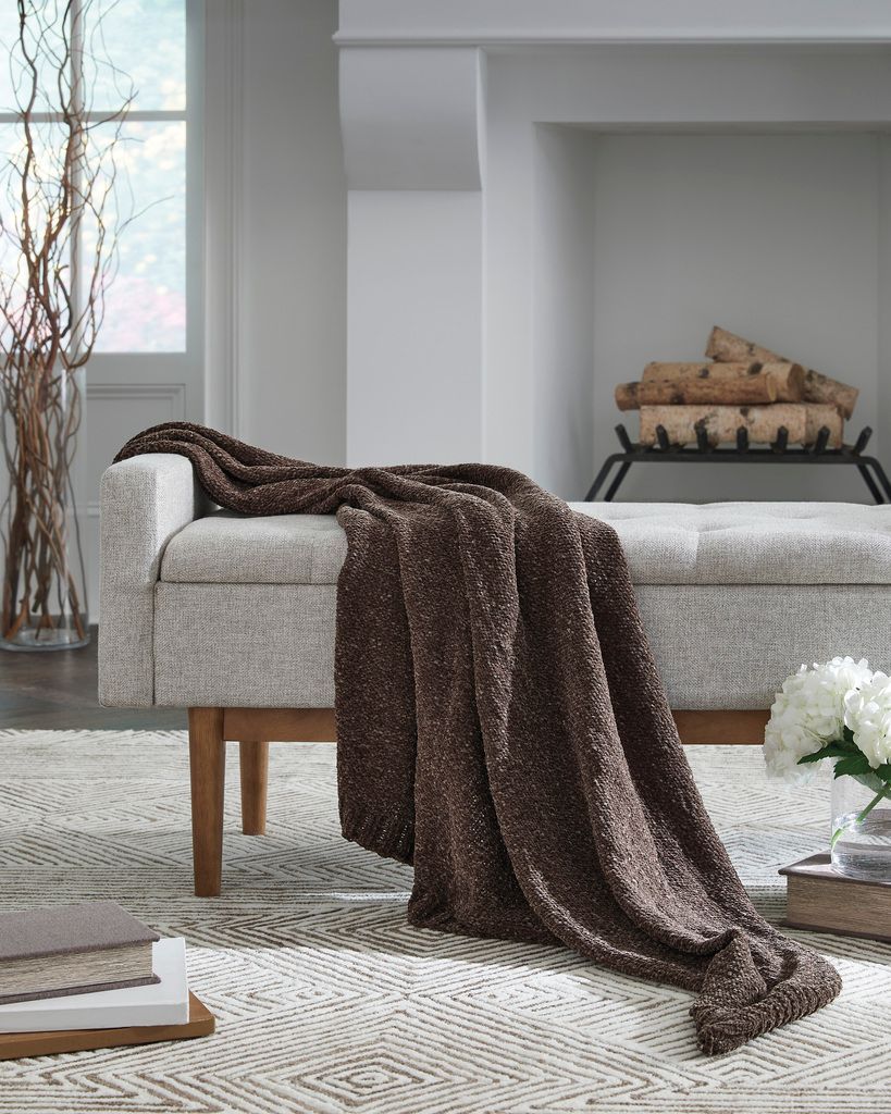 Anawood Throw Set of 3 In Brown A1001098