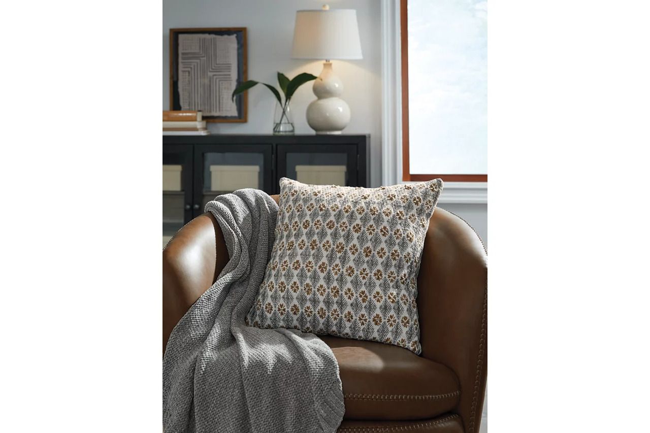 Dainwick Pillow In White/Gray/Brown A1001102P