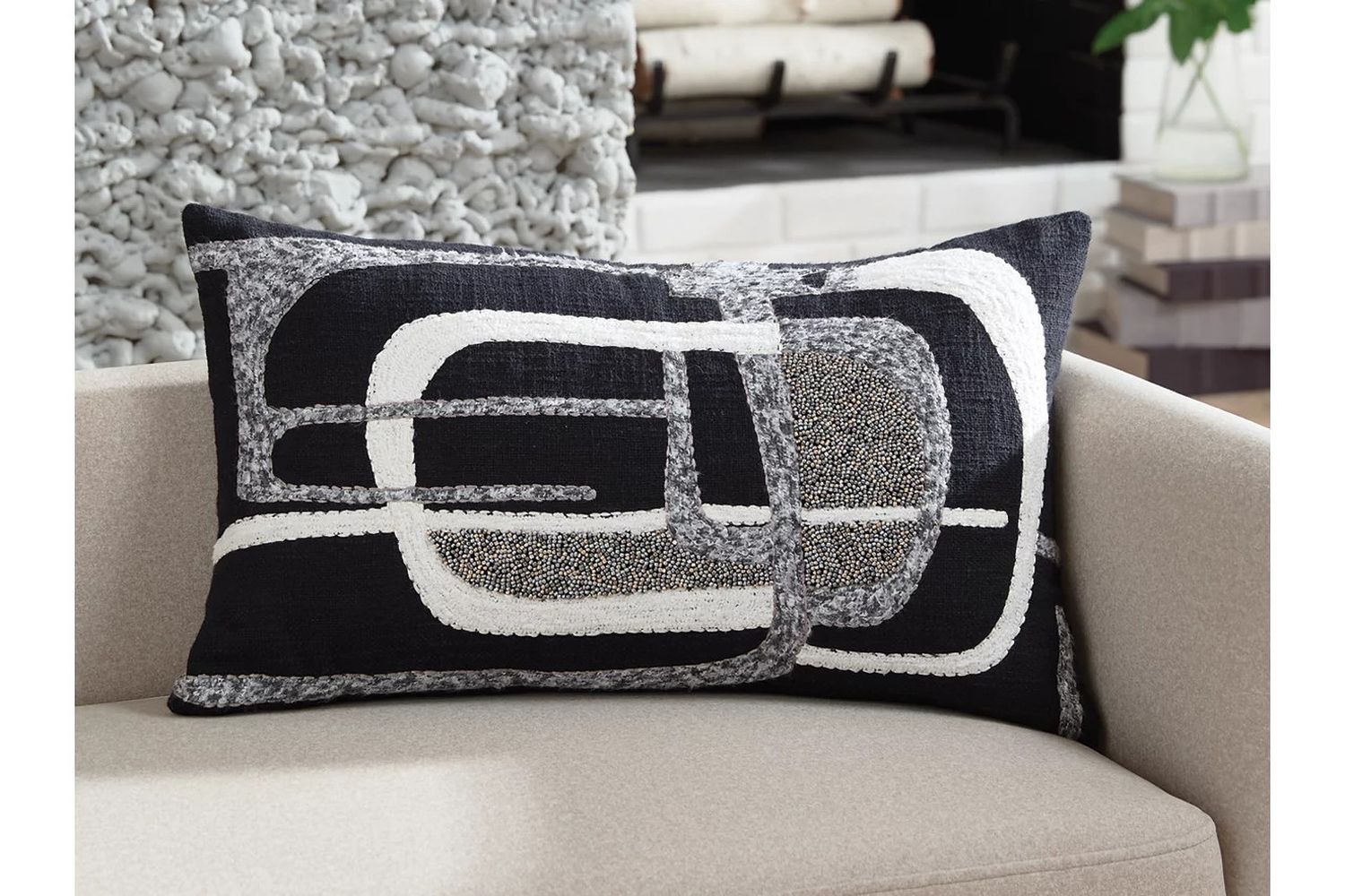 Gavrileigh Pillow Set of 4 In Black/Gray/Ivory A1001113