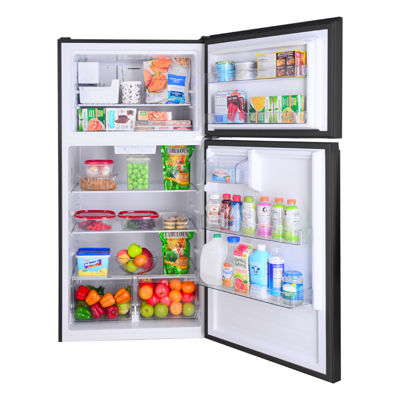 20.4 cu. ft. Top Freezer Refrigerator w/ Icemaker, 33" Wide  Black A122390966