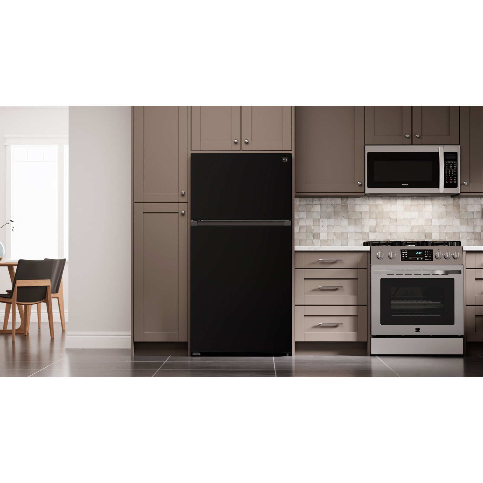 20.4 cu. ft. Top Freezer Refrigerator w/ Icemaker, 33" Wide  Black A122390966