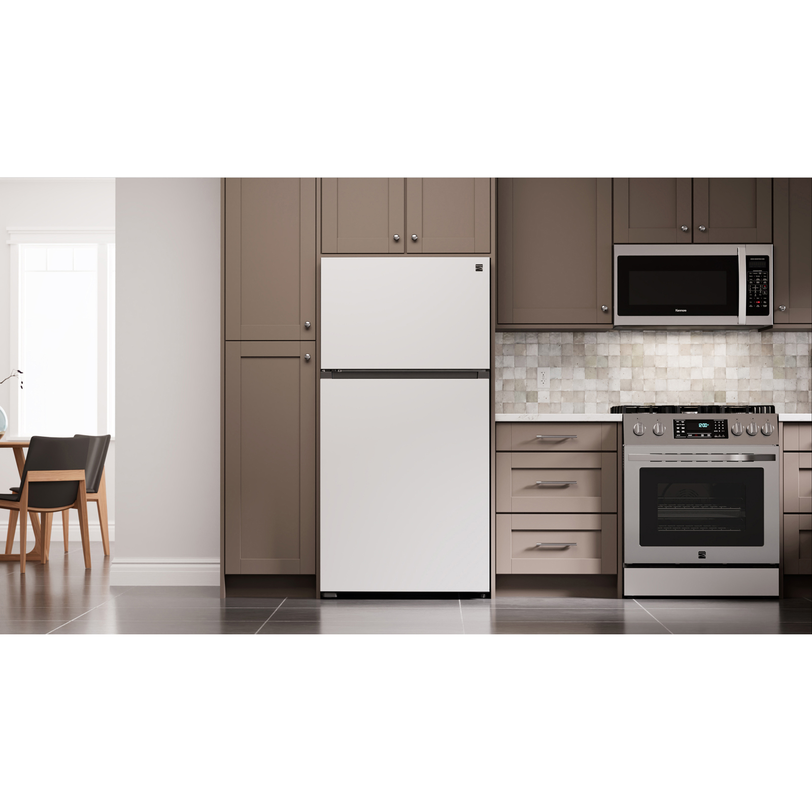 20.4 cu. ft. Top Freezer Refrigerator w/ Icemaker, 33" Wide White A122390968