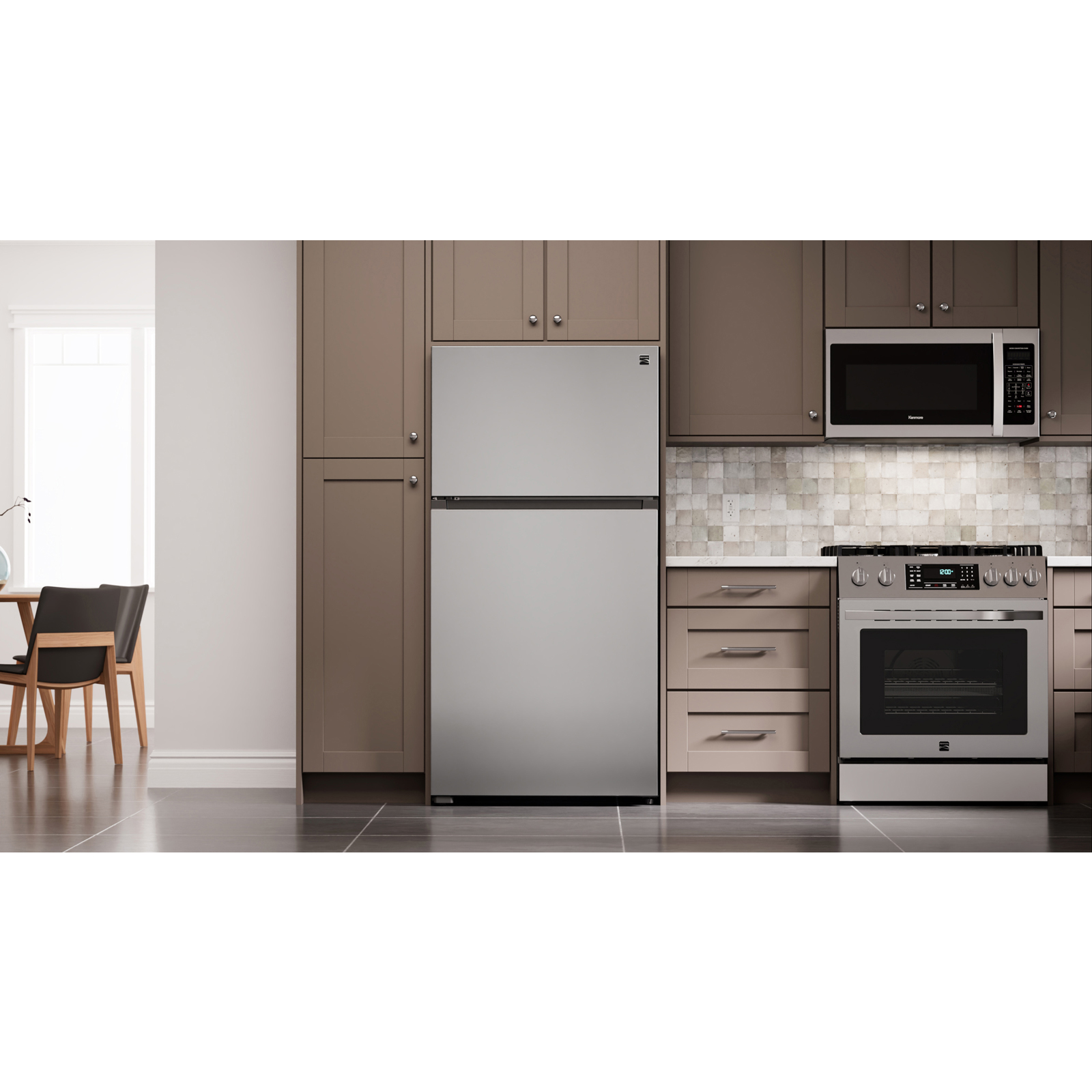 20.4 cu. ft. Top Freezer Refrigerator w/ Icemaker, 33" Wide Stainless Steel w/Fingerprint Resistance A122390971