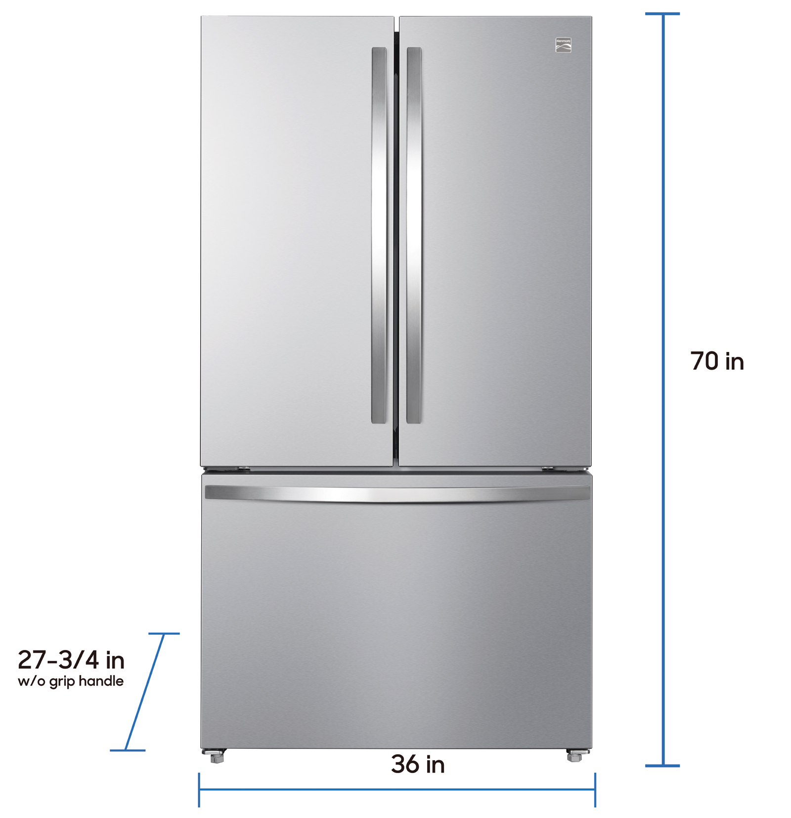 20.3 cu. ft. French Door Refrigerator  Fingerprint-Resistant Stainless Steel A123384797