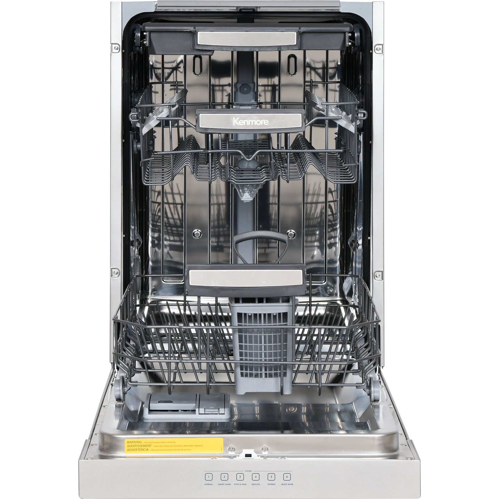 18" Built-in Dishwasher with UltraWash® Plus System and EasyFlex 3rd Rack  Stainless Steel w/ Fingerprint Resistance A124333635