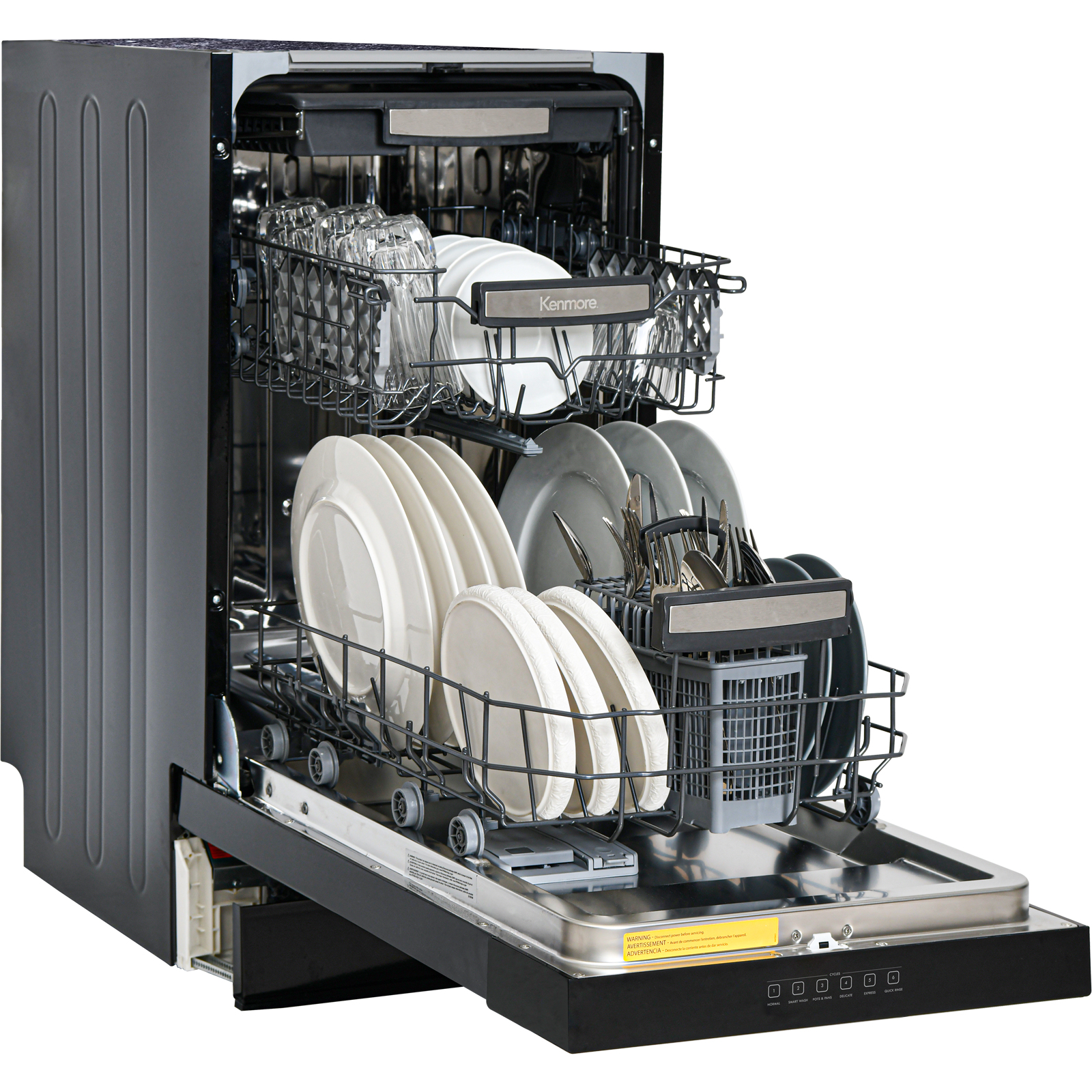 18" Built-in Dishwasher with UltraWash® Plus System and EasyFlex 3rd Rack  Black A124333636