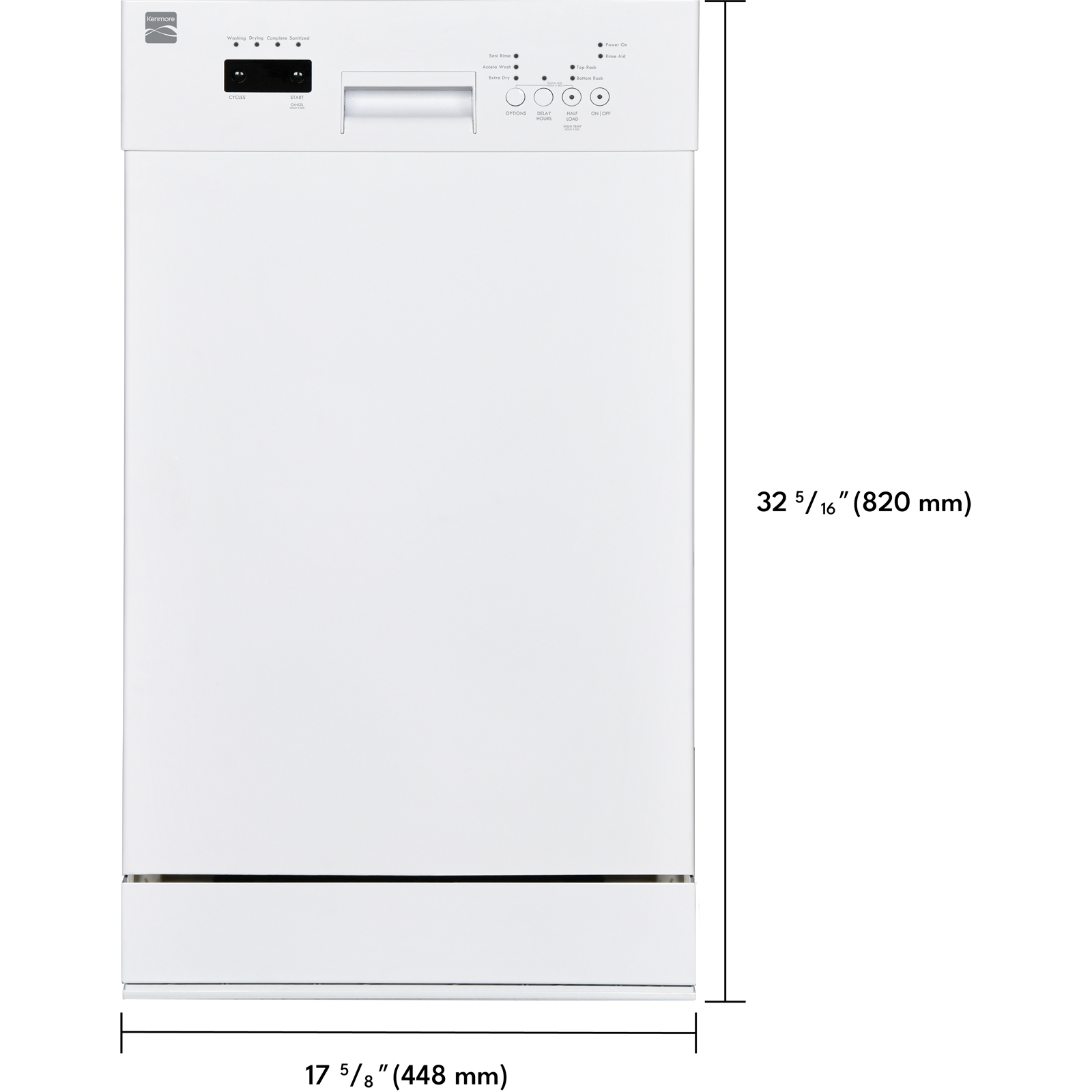 18" Built-in Dishwasher with UltraWash® Plus System and EasyFlex 3rd Rack  White A124333648