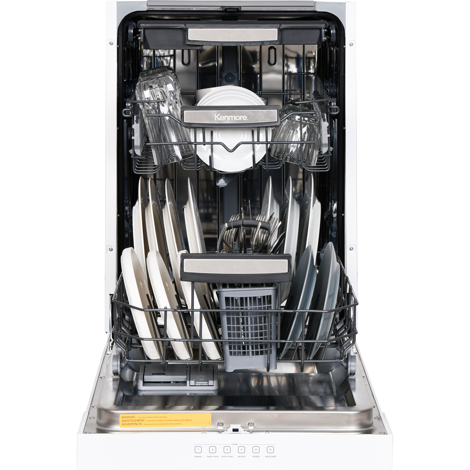 18" Built-in Dishwasher with UltraWash® Plus System and EasyFlex 3rd Rack  White A124333648