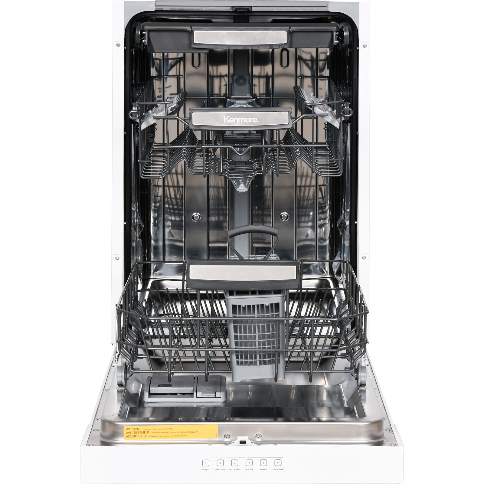 18" Built-in Dishwasher with UltraWash® Plus System and EasyFlex 3rd Rack  White A124333648