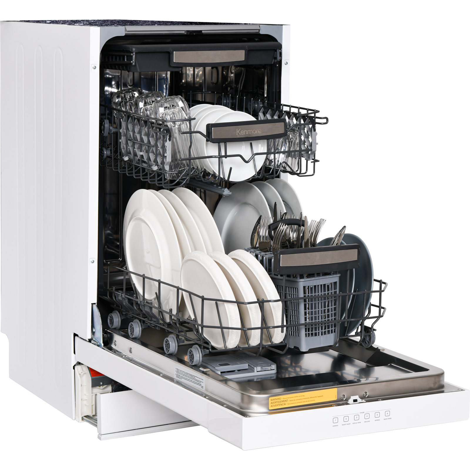 18" Built-in Dishwasher with UltraWash® Plus System and EasyFlex 3rd Rack  White A124333648