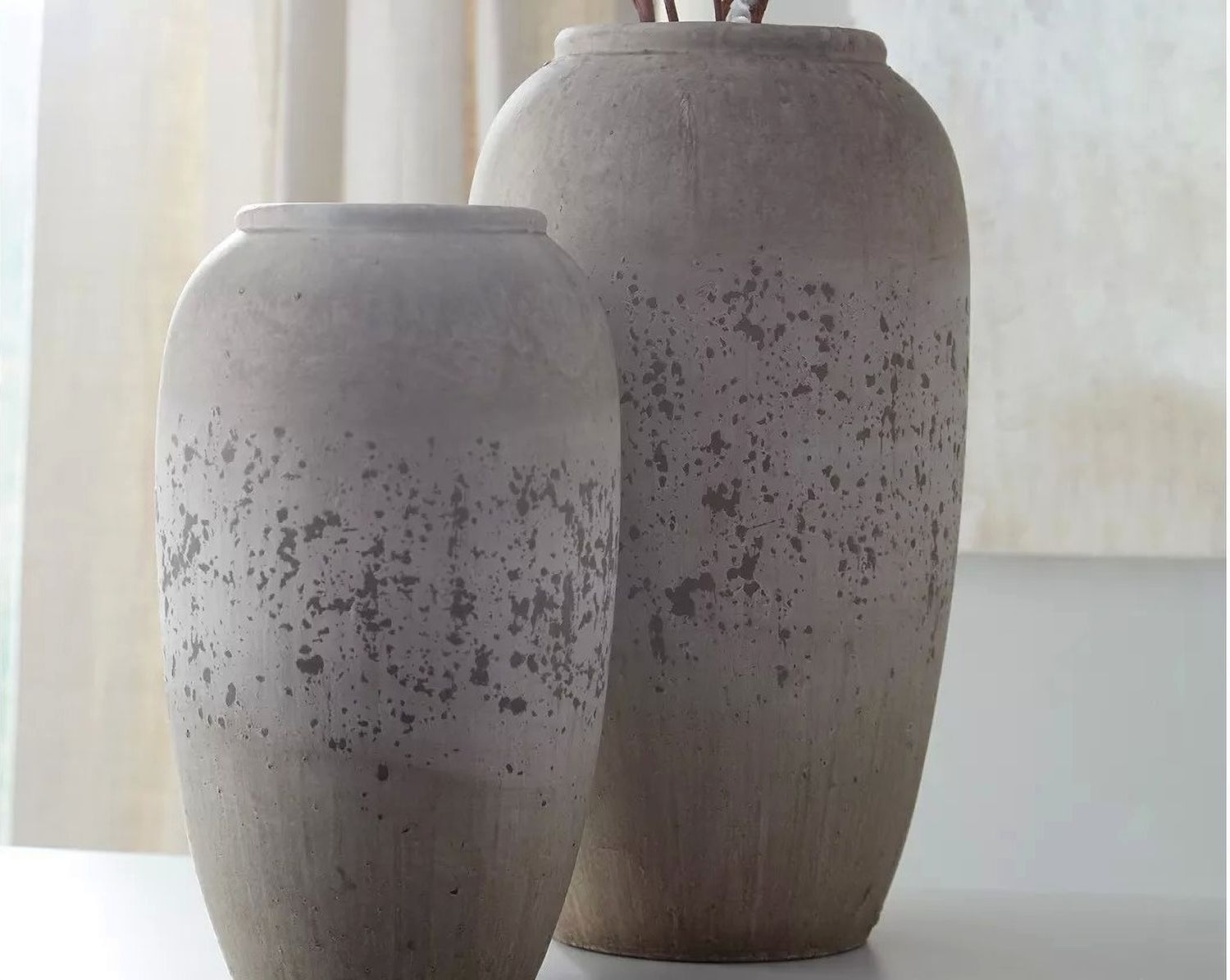 Dimitra Brown and Cream Vase Set of 2 A2000110