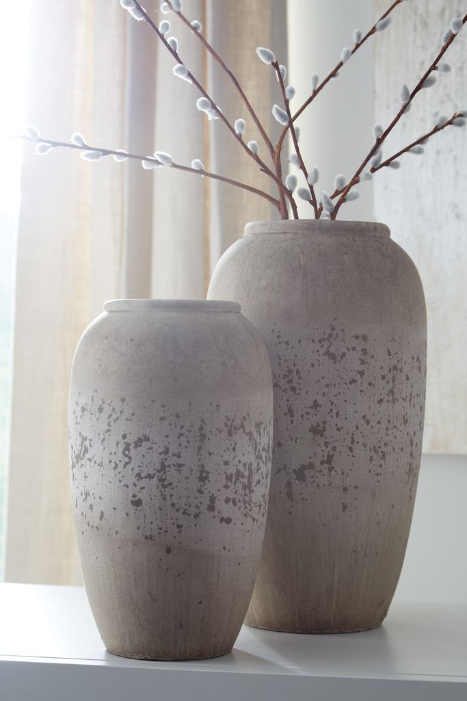 Dimitra Brown and Cream Vase Set of 2 A2000110