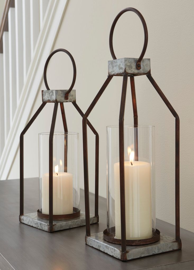 Diedrick Gray And Black Lantern Set of 2 A2000346