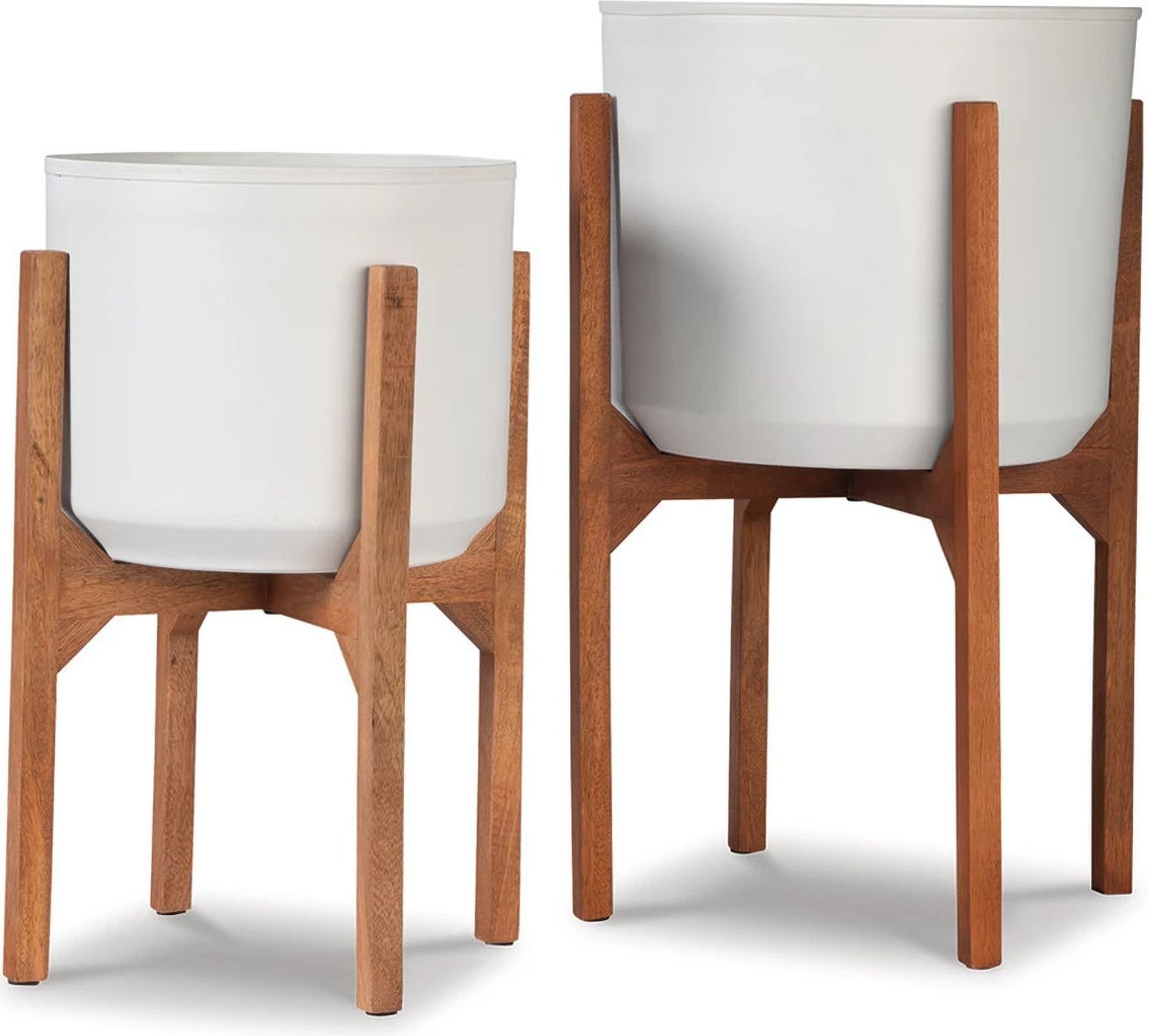 Dorcey White/Brown Planter Set of 2 A2000427