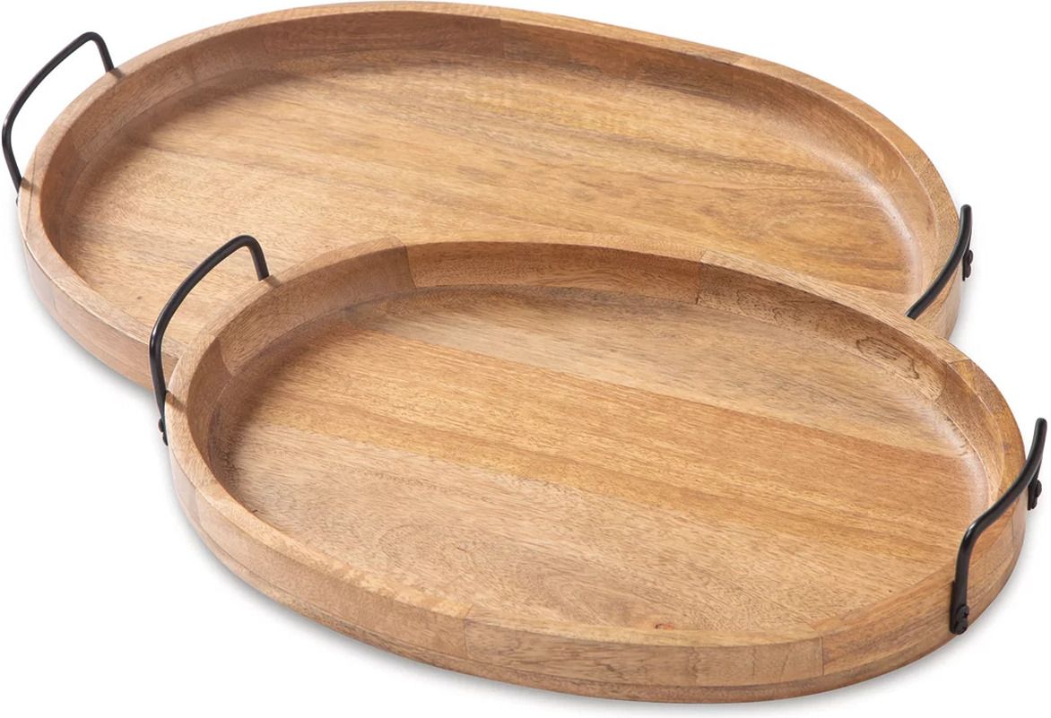 Jocelyne Brown/Black Tray Set of 2 A2000455